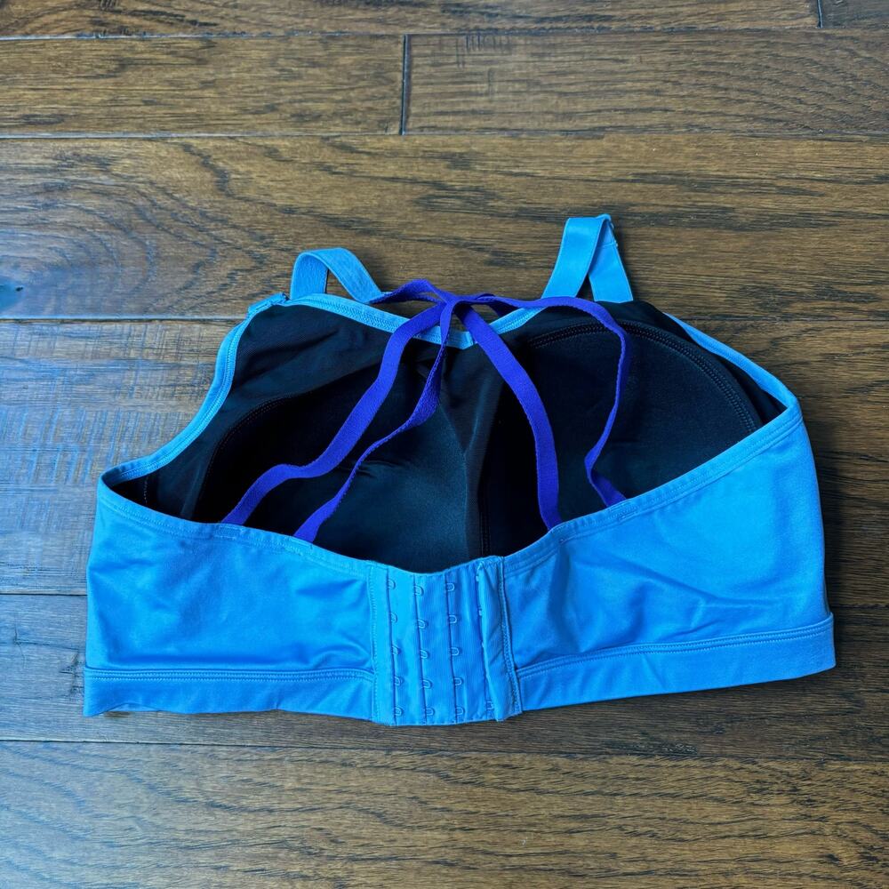 LIVI by Lane Bryant Racerback Padded Bra Blue Sz 42D - Picture 2 of 9